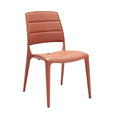Contemporary Ergonomic Plastic Chair with Vertical Stripes