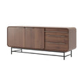 Modern Wooden Sideboard with Sleek Metal Legs and Storage Drawers